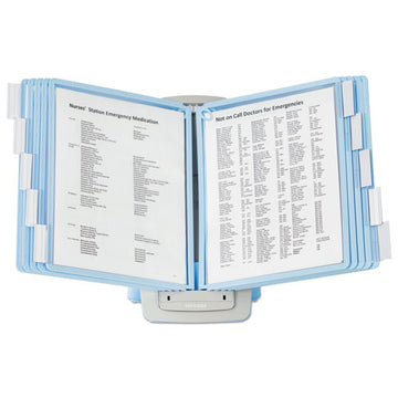 Durable® Sherpa Style Desk-mount Reference System, 20 Sheet Capacity, Blue-gray freeshipping - TVN Wholesale